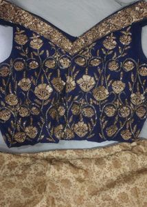 Embellished Navy Blue Lehenga Choli Set