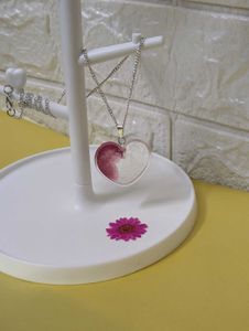 ❤️ Handmade Resin Heart Pendant with Chain ❤️
