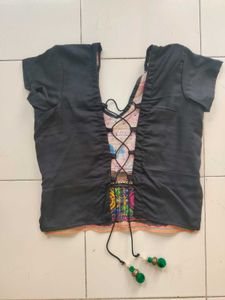 Embroidered Patchwork Blouse Top Navratri