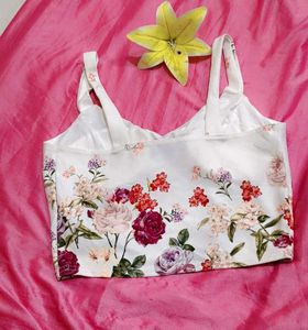 Floral Print Crop Top