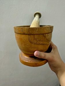 Wooden Mortar & Pestle (Khalbatta)