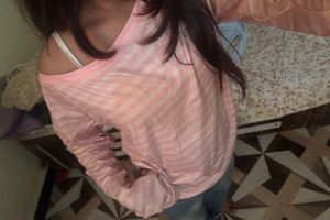 Pink Striped Off-Shoulder Top imported 🥢🍥