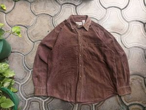 Brown Corduroy Long Sleeve Shirt