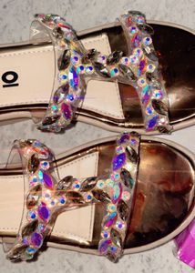 Sparkly Embellished Platform Sandals