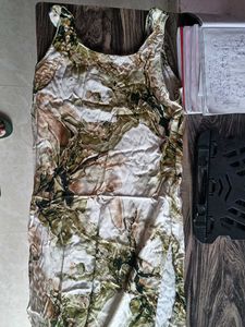Abstract Print Sleeveless Ethnic Gown