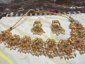 Antique Gold Plated Elephant Choker Set