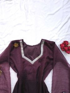Organza Corset Back Kurti 🌸