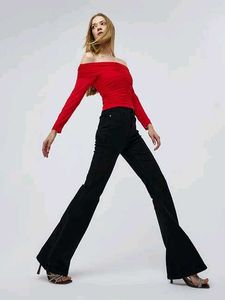Cover Story Red Bardot Top