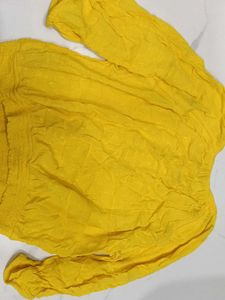 yellow blouson top