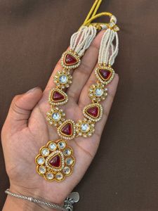 Exquisite Red Stone Necklace Set