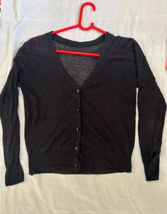 Black Long Sleeve Cardigan