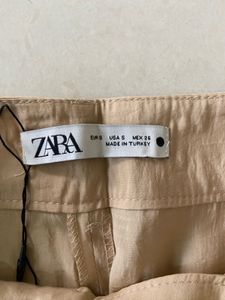 ZARA Beige Wide Leg Pants