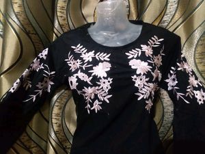 Black Embrioded Top
