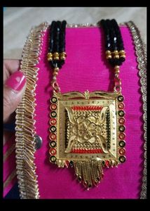 Black Beads Gold Mangalsutra