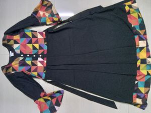 PAVITRA Kurti Size - S Solid Black Frock Kurti