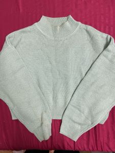 Light Green Mock Neck Sweater
