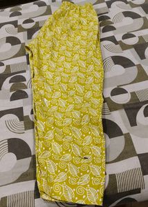 Yellow Printed Kurta Set