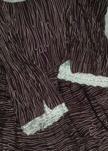 Ethnic Printed Kurta with Lace Detail