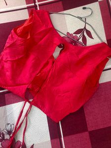 Vibrant Red Blouse