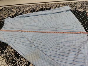 Blue Striped Maxi Skirt