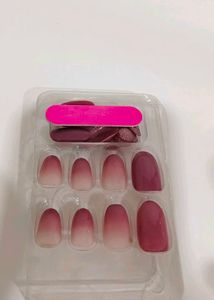 Ombre Press-On Nails with File