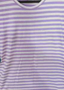 Lavender Striped Textured Tee