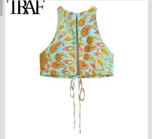 zara paisley tops