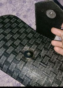 stylish metallic clutch bag