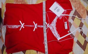 Red Long Sleeve Top with Bows