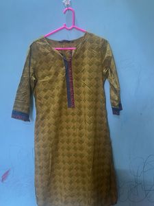 Stylish Olive Green Printed Kurta