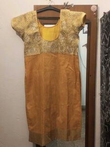Elegant Gold Kurta with Dupatta