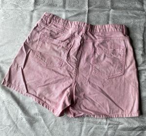 Pink Denim Shorts