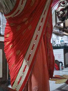 beautiful red saaree
