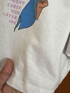 Cute Graphic Crop Top Tee
