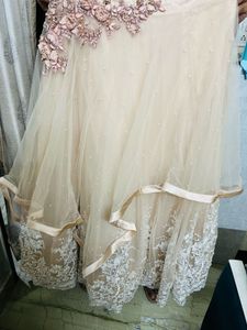 Embellished Cream designer lehnga