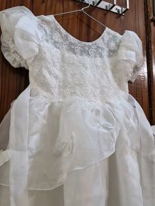 Elegant White Bridal Lehenga For kids