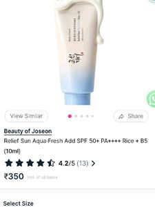 COMBO 10 Beauty of JoseonRelief Sun Aqua-Fresh Add