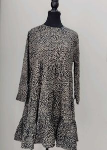 Leopard Print Tiered Dress