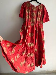 Brand new designer Red Embroidered Anarkali G