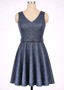 Glossy Indigo Cocktail Dress