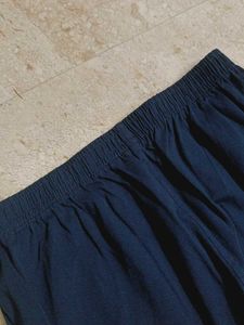 Navy Blue Cotton Leggings