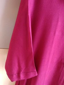 Elegant Red Kurta with Pocket