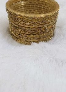 Exquisite Golden Bangles Set