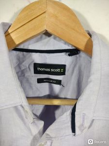 Thomas Scott Lavender Plain Button Down Shirt(Men)