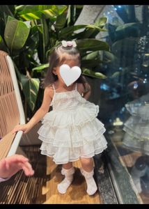 Adorable White Party Dress for Girls