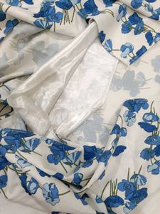 Floral White Midi Slip Dress