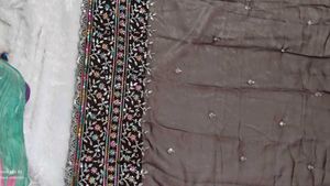 👉offer😍😍 Beautiful Partywear Saree With Blouse