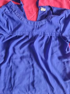 Vibrant Blue Flowy Top