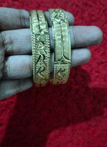 Designer Gold Tone Bangles