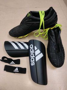 Adidas Soccer Cleats &amp; Shin Guards Set
